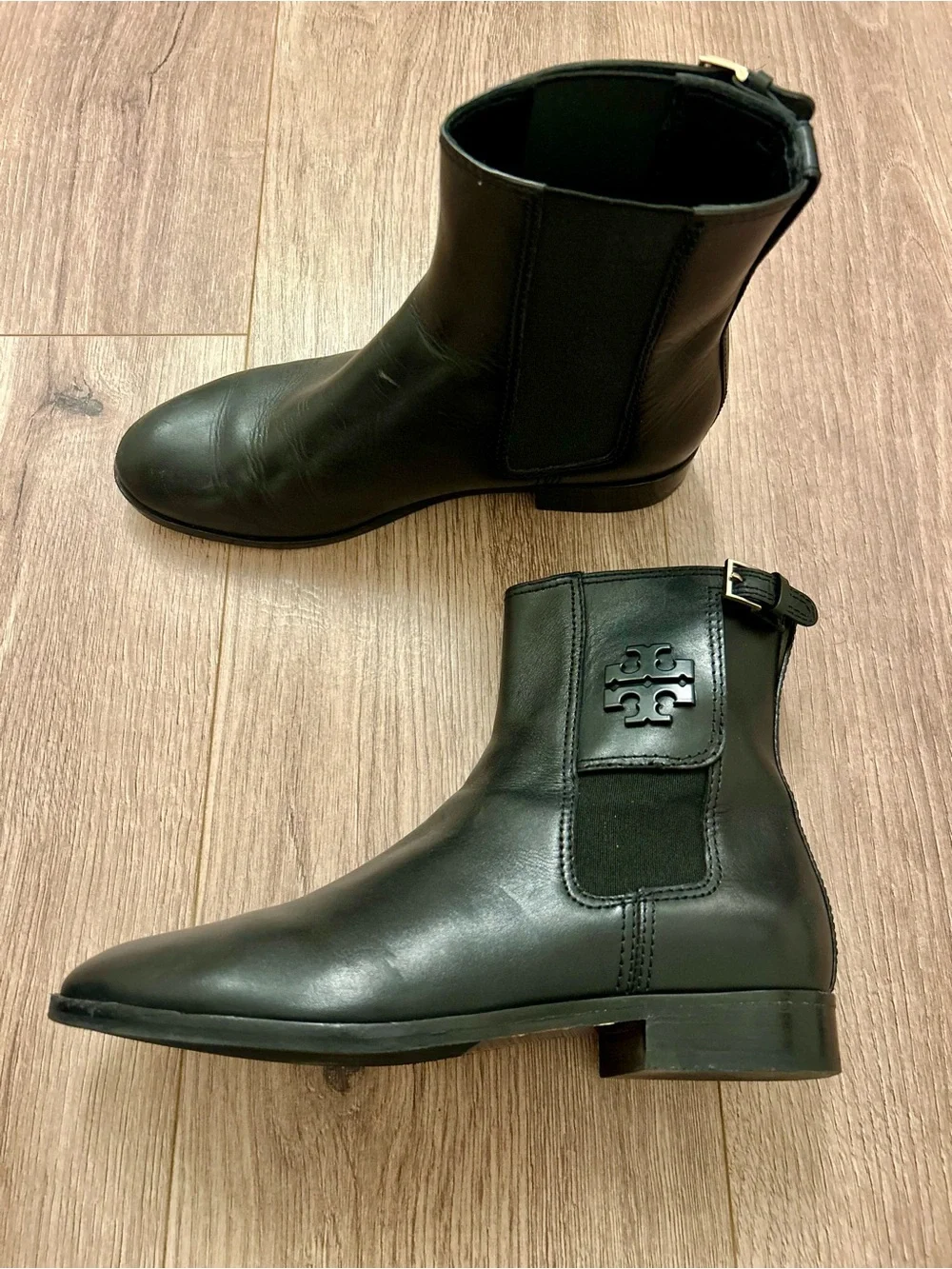 Tory Burch Wyatt Black Leather Boots